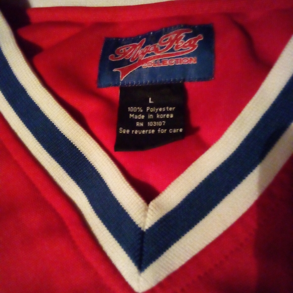 Vintage Mega Fest Collection Baseball Jersey #3 Men's L Red - Picture 8 of 10